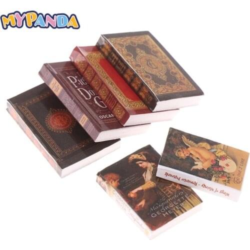 1/12 Dollhouse Miniature Book Model Notebook Toy For Doll House Furniture Decor 6Pcs/set