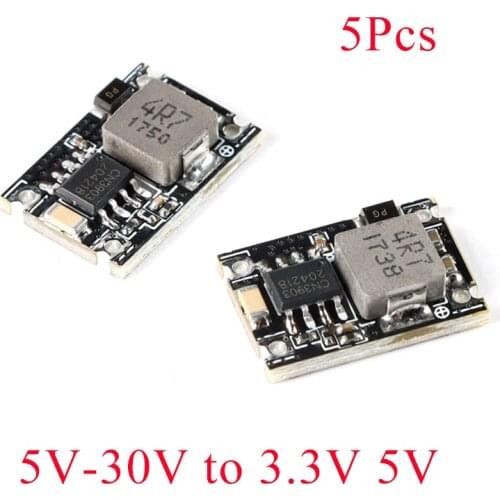 5Pcs 3A Mini DC-DC Buck Step Down Converter Board Module 5V-30V to 3.3V 5V DC DC Voltage Regulator PCB Board Power Buck Module