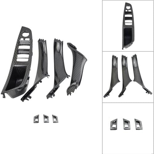 51417225879 Interior Inner Door Handle Pull Cover For BMW F10 F11 F18 520i 525i 5-Series Left \Right Hand Driving Carbon Fiber