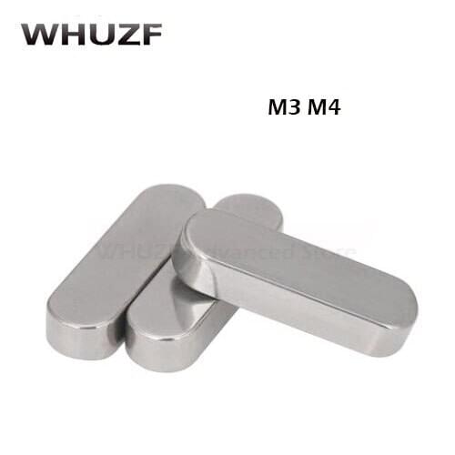 Peng Fa M3 M4 M5 M6 304 stainless steel rounded corner Flat key pin Square steel Semicircular flats Type A keys pins