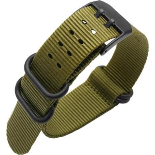 Hot Top Nylon Nato Watch Strap For L-uminox 3051 3150 Watchband 22mm 23mm Black Green Watch Band Waterproof Sport ZULU Strap