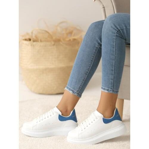 Pink Potin White Blue Shoes A3010-20Beyaz Blue