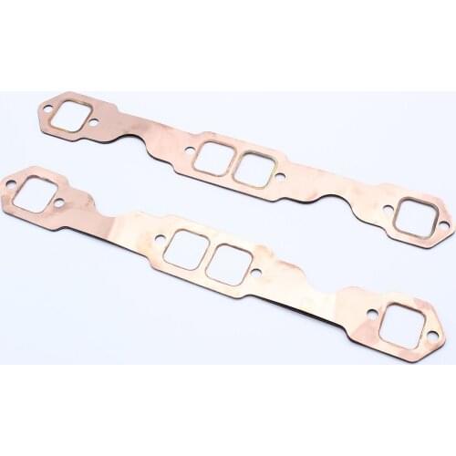 SBC Oval Port Copper Header Exhaust Gasket Seal For Chevy SB 327 305 350 383 Exhaust Manifold Gasket Set