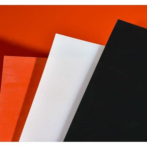 500*500mm Silicone Rubber Sheet Mat Black/Red/White High Temperature Resistance board Insulation thermotolerace 0.1-3mm