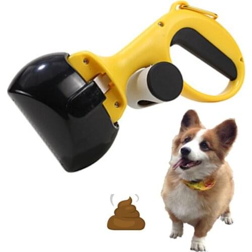 Cat Pet Travel Foldable Pooper Scooper With 1 Roll Decomposable bag Poop Scoop Clean Pick Up Excreta Cleaner Dog pet Universal
