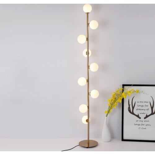 Modern LED Floor Lamp Antique Standing Lamp Glass Floor Light Creative Studio Bedroom Hotel Art Decoration Floor Lighting H090