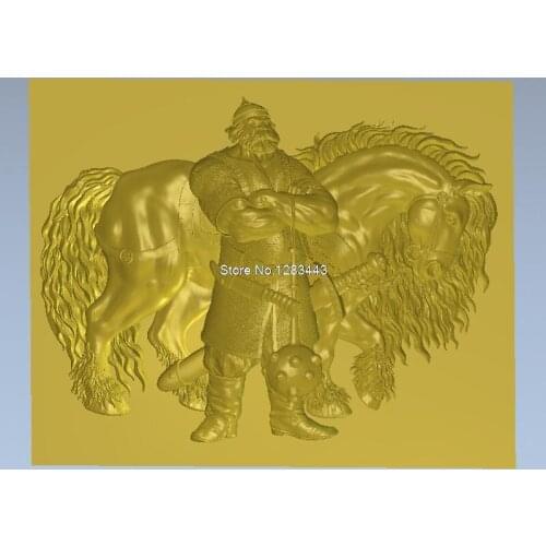 High quality 3d model relief for cnc or 3D printers in STL file format bogatyr