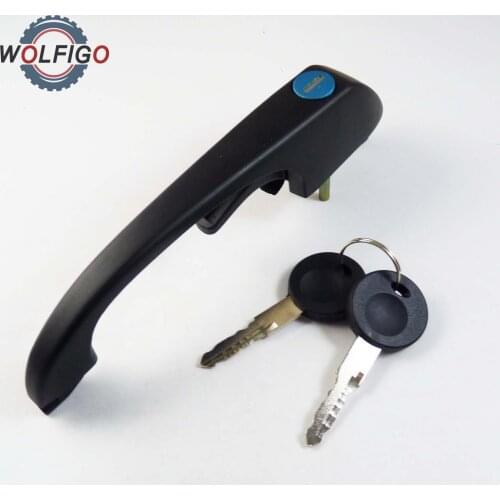 WOLFIGO Front Outer Door Handle with Keys Left or Right 251837205 for VW T.3 T25 TRANSPORTER CAMPER VAN 1980-1992