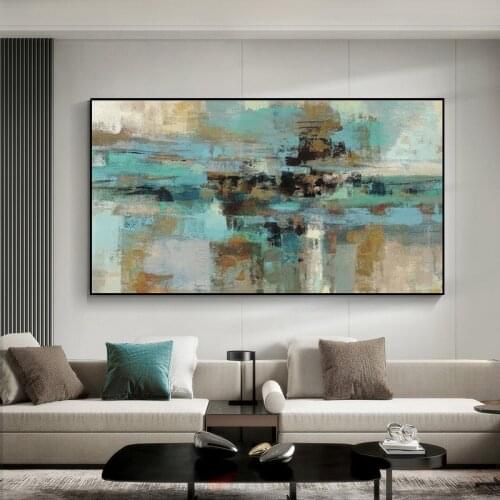 Green Color Abstract Canvas Painting Poster Prints Modern Graffiti Art Room Decor for Interior Wall Art Poster Cuadros No Frame