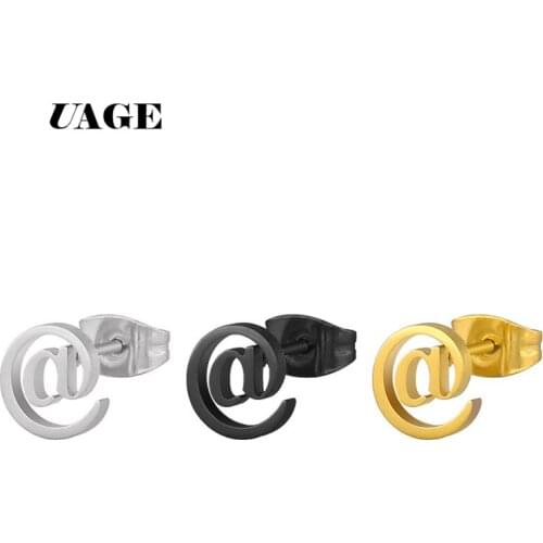 UAGE 2019 New Cool Night Club Girls European Mouse Mail Symbol Fluorescent Black Pink Letter Drop Earrings Women Drop earring