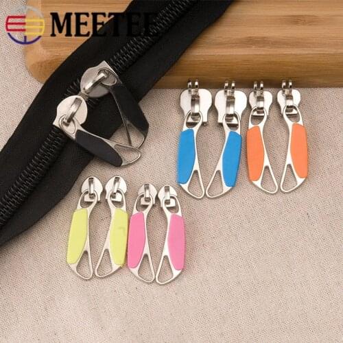 1pair 5# 8# Zipper Sliders for Nylon Zipper Luggage Bag Zipper Head Handbag Password Lock Zipper Repair Kits Accessories