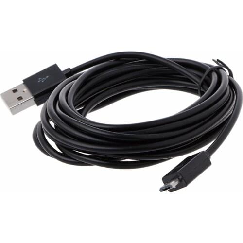 1 PC Long Micro USB Charge Charging 3 Meter Power Cable For PS4 Xbox One Controllers Black/White