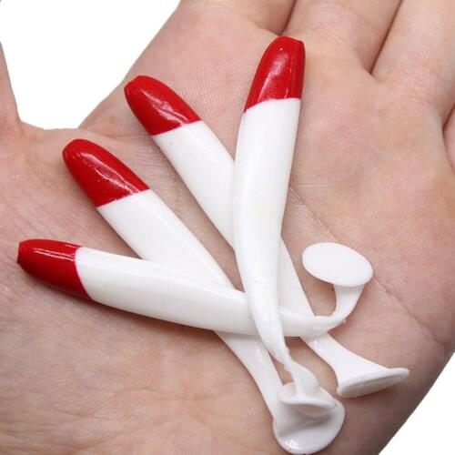 1pcs/lot Long Tail Wobbler Fish soft bait 6cm/7cm silicone Fishing Lures 3D Eye Abdominal With Hook slot Soft baits Bass Tackle