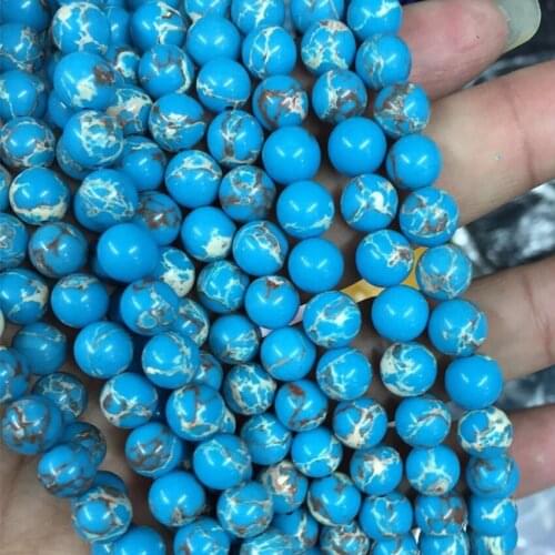 2 colors natural stone imperial emperor 4mm 6mm 8mm 10mm round loose beads high quality women jewelry making 15inch B3252