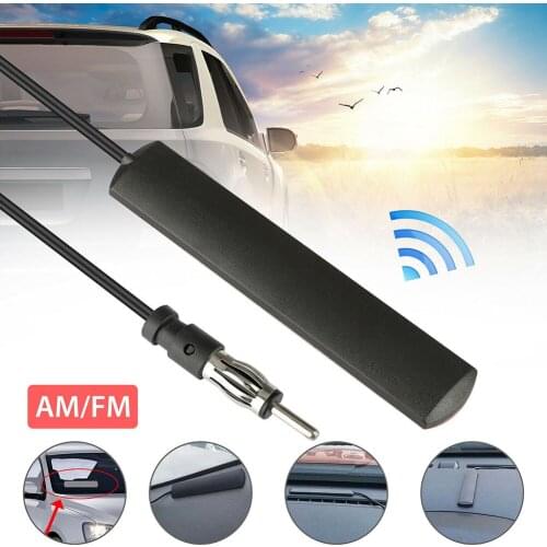 2021 Car Radio Stereo Hidden Antenna FM AM Signal Amplifier Amp with 3-meter Cable Adhesive for Car Truck Motorcycle Marine Boat
