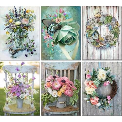 5D DIY Diamond Painting Flower Decoration Painting Full Square / Round Diamond Embroidery Cross Stitch Diamond Mosaic Decoration
