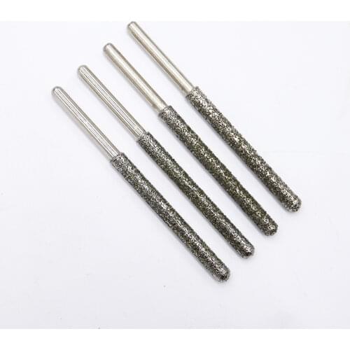 Coarse emery grinding burr grit #40/60 grinding bits shank 4mm ultra-long 6mm/7mm diamond abrasive bits peeling trimming bits