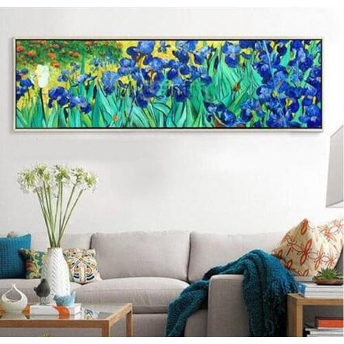 Large DIY 5D Diamond Embroidery irises van gogh Starry Night Cross-Stitch kits Abstract Oil Painting Resin Hobby art Craft Z1233