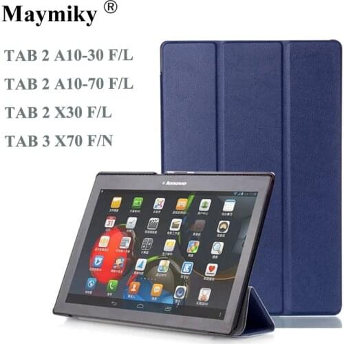 Case Cover For Lenovo Tab 2 A10-30 Smart Case Cover Stand Case for Lenovo Tab 2 A10-70 TB2-X30F TB2-X30L Funda Case Capa + Pen