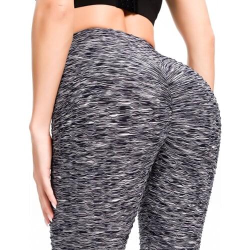 FITTOO Scrunch Butt Women Leggings for Fitness Textured Linen Leggins Push Up Womens Pants Sport Sexy Booty Gym Legging Mujer