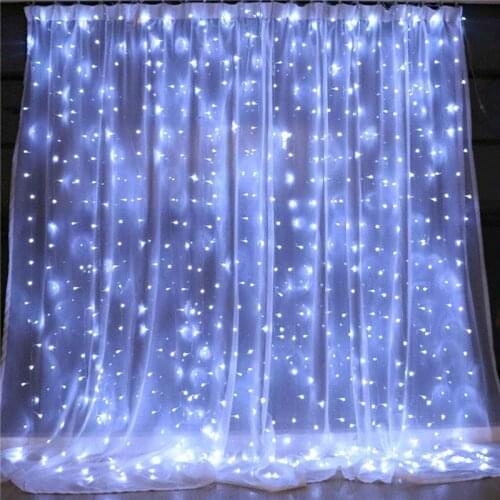 3M 300 Curtain LED String Light Fairy Icicle LED Christmas Garland Wedding Party Patio Window Outdoor String Light Decoration