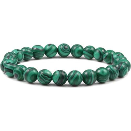 Blue Malachite Natural Stone Bracelet Women Mens Chakra Prayer Malachite Buddha Bead Bracelet Yoga Necklace Charm Jewelry