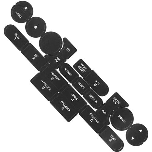 Interior Front Multimedia AM FM CD Radio Stereo Button Repair Decoration Stickers Decals Fit For Ford Mustang