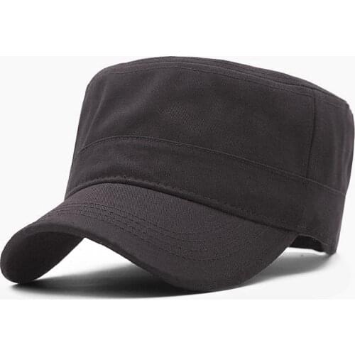 Flat Top Cap Mens Spring and Summer Sunshade Big Size Caps Back Seal Baseball Hat Dad Fitted Large Military Hat 58cm 60cm
