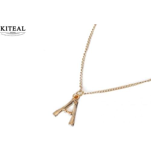 KITEAL New 2019 letter necklace silver color women pendants collane Charming Jewelry Accessories