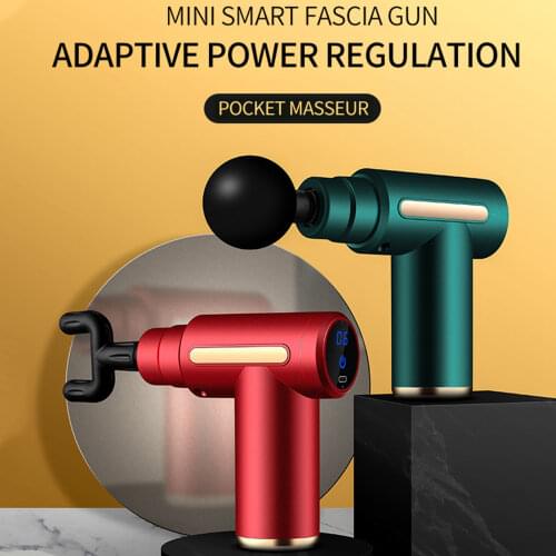 Mini Massage Gun LCD Display Therapy Massager Deep Muscle Exercise Relaxation Massager Pain Relief Slimming Body Massagers