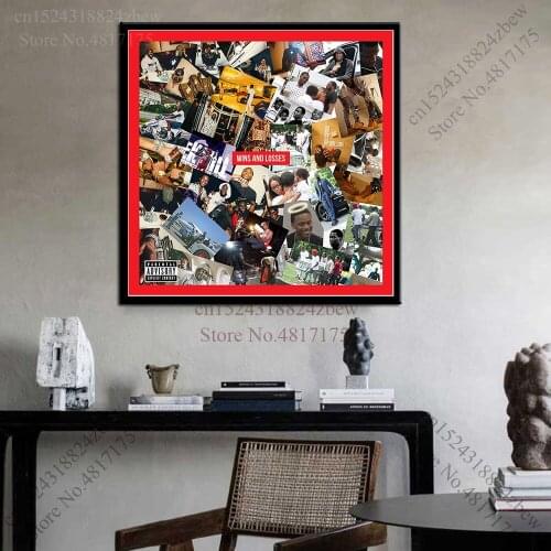 Meek Mill Poster Singer Music Album Wins & Losses Otherside of America Canvas Painting Wall Art Posters and Prints Home Decor