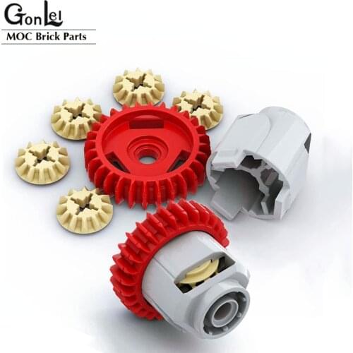 2Sets High-Tech New Gear Differential Kit Accessories 65413 + 65414 MOC Building Blocks Bricks Parts Assembly Toys EV3 Education
