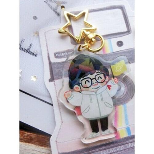 New Anime Zhenhun Bai Yu Zhu Yilong Zhao Yun Lan Shen Wei Acrylic Charms Keychain Stand Cosplay Props Gifts