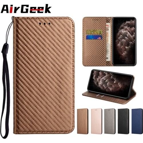 Carbon Fiber Flip Wallet Case for iPhone 13 12 11 Pro Max SE 2020 Cards Holder for XR XS MAX 6 Plus 7 Plus 8 Plus Coque Funda