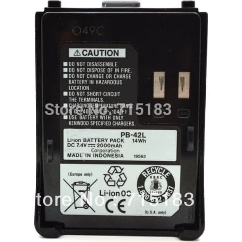 PB-42L 1550mAh DC 7.4V Li-ion Battery Pack for Kenwood TH-F6 TH-F6A TH-F6E TH-F7 TH-F7A TH-F7E