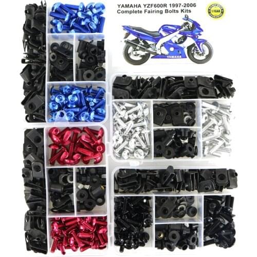 Motorcycle Complete Full Fairing Bolts Kit Fit For Yamaha YZF600R 1996-2007 Bodywork Screws Clips Speed Nuts Covering Bolt