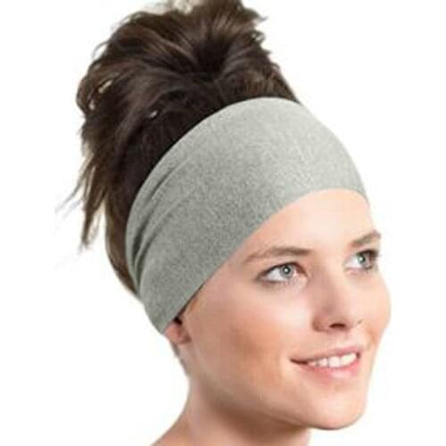 Ladies Sports Yoga Sweatband Solid Black Gym Stretch Headband Ladies Sports Yoga Sweatband Gym Stretch Headband Hair Bands