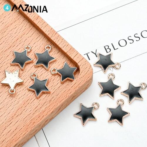 14*12mm Colorful Star Alloy Enamel Charm Pendant Jewelry Making DIY Earring Necklace Findings Accessories Wholesale