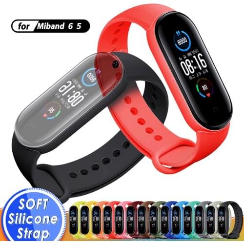 Original Strap for Xiaomi Mi Band 5 NFC Bracelet Soft TPU Sport Watch Correa for MiBand 5 Mi Band5 Xiaomi Mi Smart Band 5 Straps