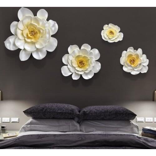 Modern Luxury FRP Flowers Wall Murals Home Livingroom Background Wall Hanging Decoration Hotel Office Porch Wall Sticker Crafts