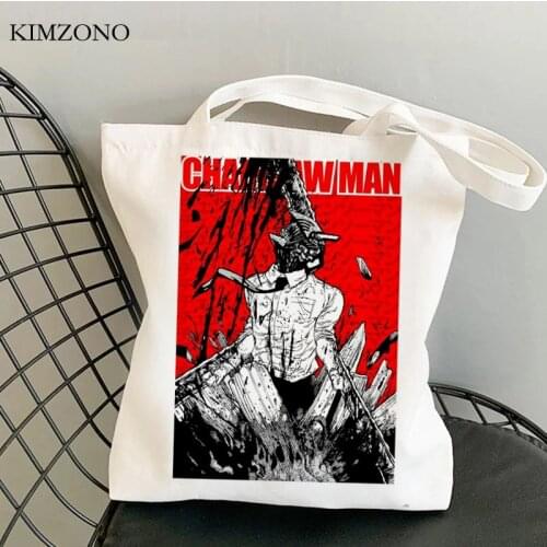 Chainsaw Man shopping bag shopper shopping bolso bolsa grocery bag sac cabas tote bolsa compra sac toile