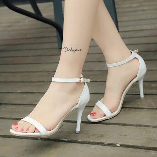 Glamorous Woman Open Toe Ankle Strap Stiletto Heels Dress Sandals Elegant Wedding Party Shoes High Heels 2021