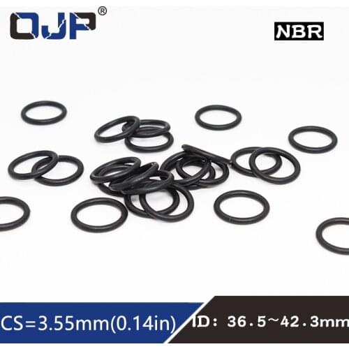 20PCS/lot Rubber Ring NBR Sealing O-Ring Nitrile CS3.55mm ID36.5/37.5/38.7/40/41.2/42.3mm Seal Oil Wear Gasket Washer