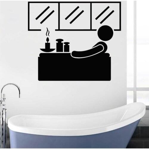 Vinyl Wall Decal Spa Centre Stickers Relaxing Room Decor Bathroom Waterproof Mural Health Lifestyle C13-14