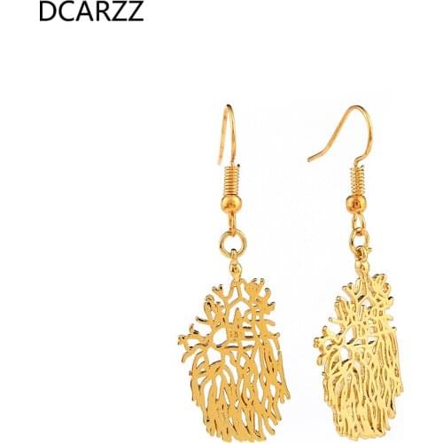 DCARZZ Neuron Drop Earrings Nurse Doctor Student Jewelry Delicate Charm Gold Silver Plated Medical Dangle Earrings Women Gift