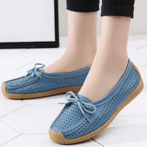 Women Breathable Summer Platform Shoes Comfortable Bottom Lace Up Nurses Shoes Slip-On Loafers Light Sneakers Zapatos De Mujer