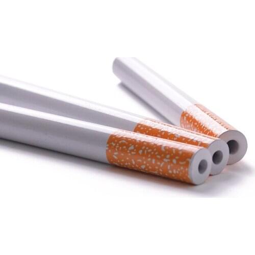 Hot sale cigarette shape metal Smoking Pipes Portable Length 78mm aluminum alloy Smoking Pipes Cigarette Rod Men Gift