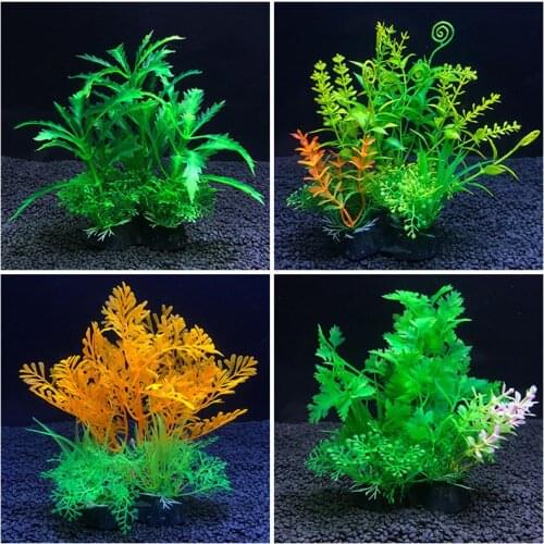1PCS Artificial Aquarium Plant Decoration Fish Tank Submersible Flower Grass Ornament Decor For Aquarium Underwater Plant