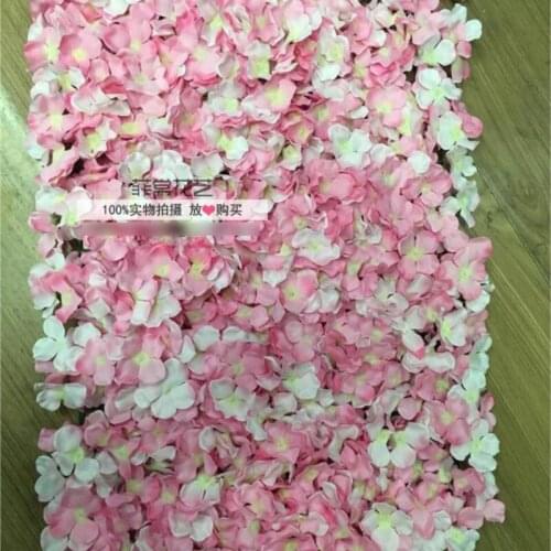 10PCS 40cm*60cm Artificial silk hot pink Hydrangea flower wall wedding decoration home deor party flowers wall