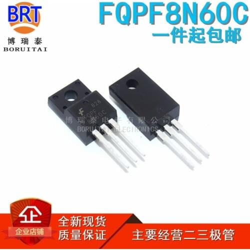 10pcs/lot FQPF8N60C 8N60C 8N60 600V 8A MOSFET N-Channel transistor TO-220F new original
